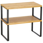 Springos® Bambusest ja Metallist Riiulite Komplekt