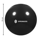 Fitnessi võimlemispall pumbaga Springos FB0013, 55 cm, must