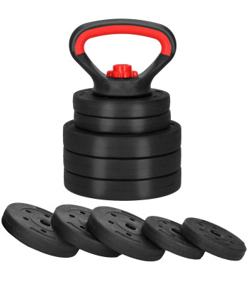 Reguleeritav sangpomm Springos FA1673, 10 kg, 5 kettakomplekt, must/punane