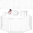 Survekinnitusega turvavärav Springos SG0016 5 paneeliga, 318 cm, valge