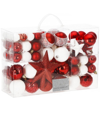 Springos CA0860 jõulupuu kaunistuste komplekt, 105 tk