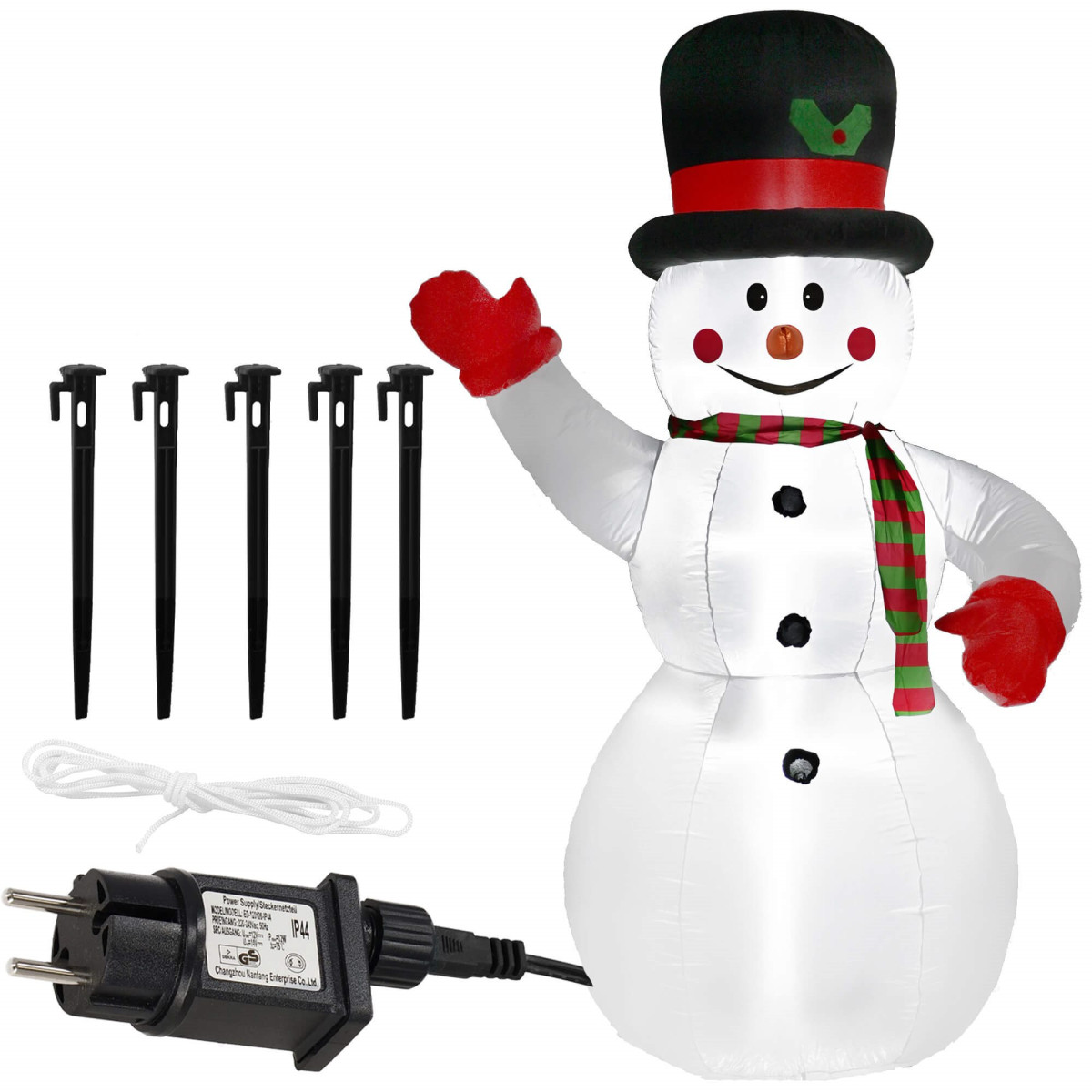 Täispuhutav Lumememm Springos CL4056 LED-valguse Dekoratsioon 180 cm