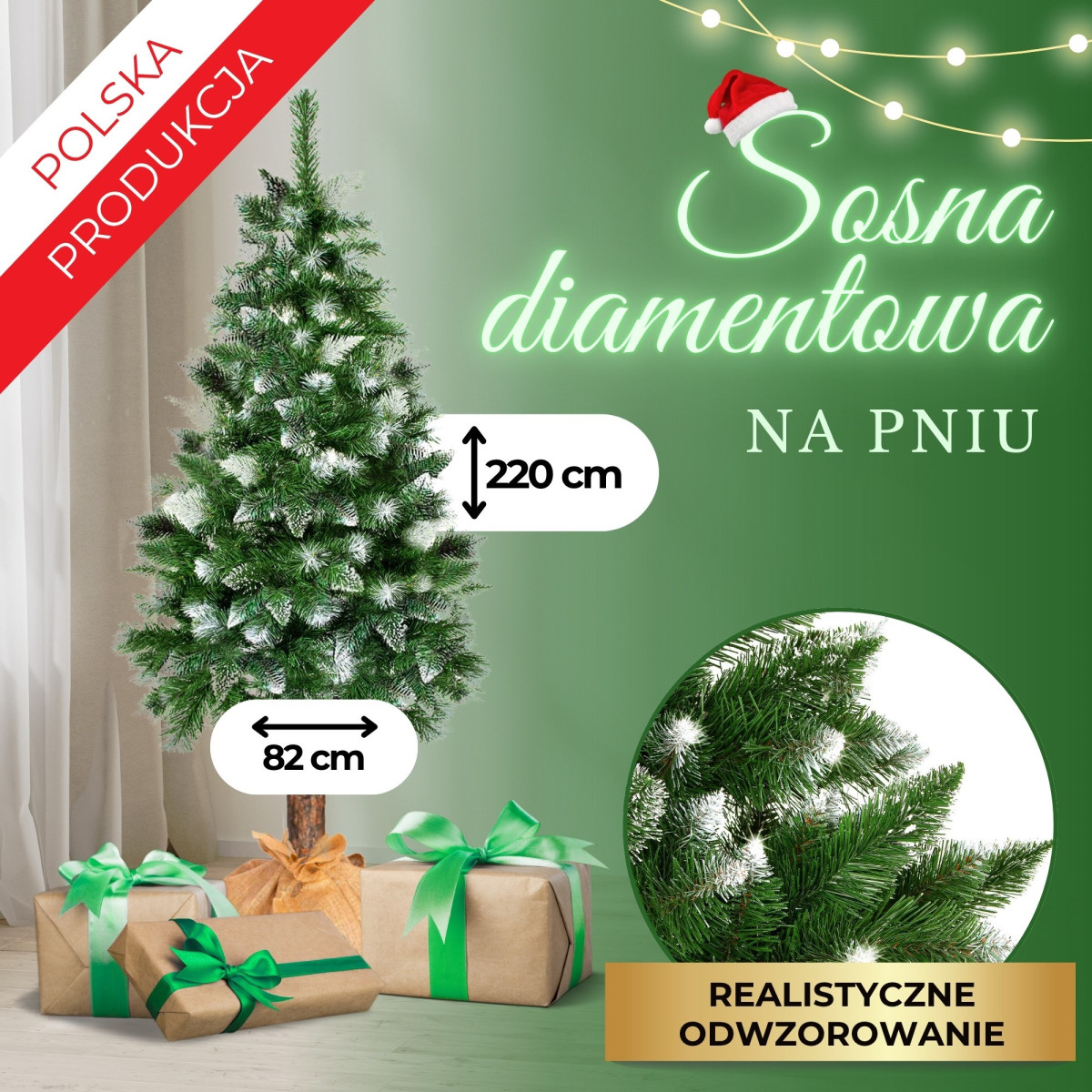 Springos CT0262 Diament tehiskuusk, 220 cm