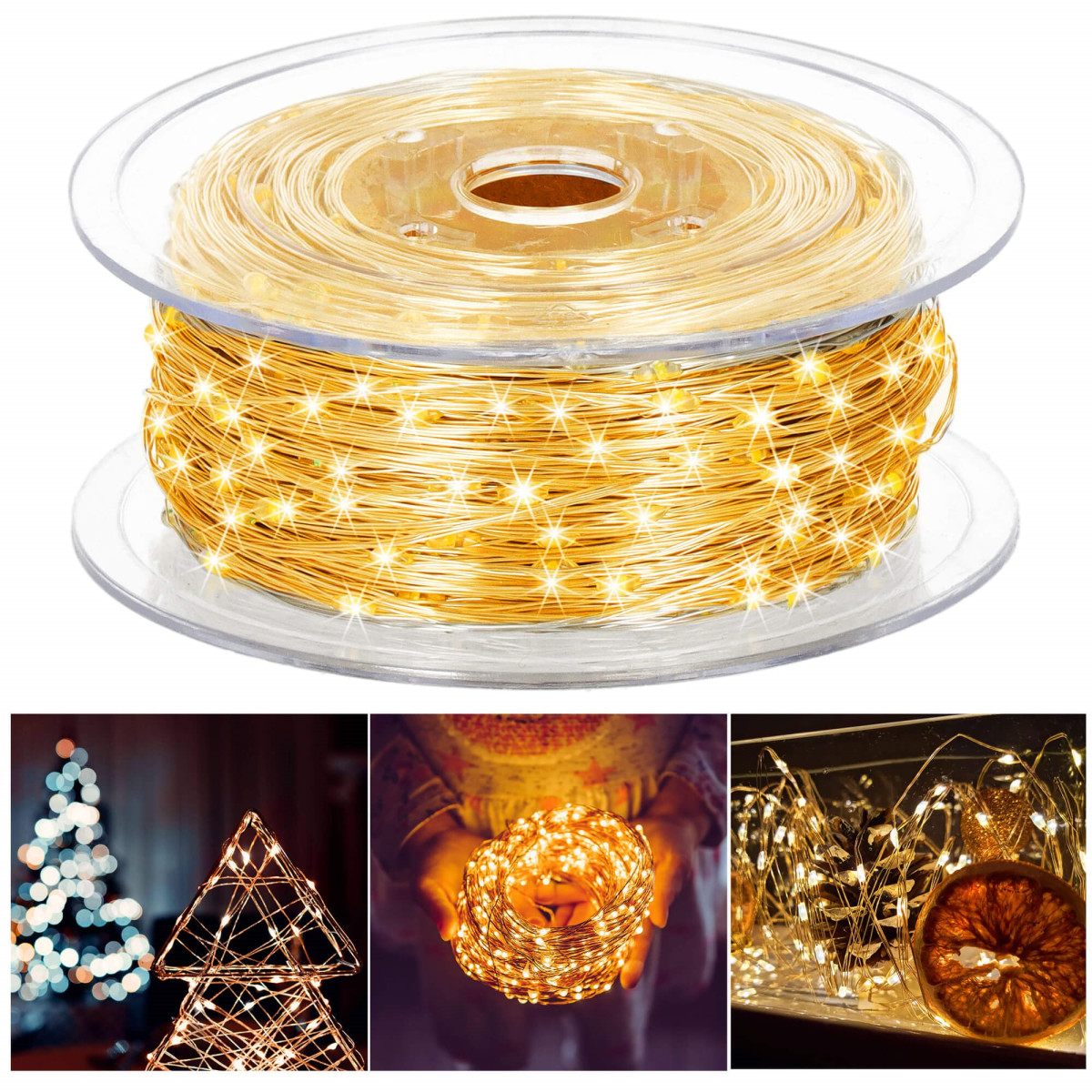 Jõulu LED valguskett Springos CL4043, 1000 mikro LED, 100 m, soe valge