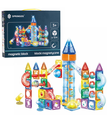 Magnetehitusklotside komplekt 134 osa Springos KG0062