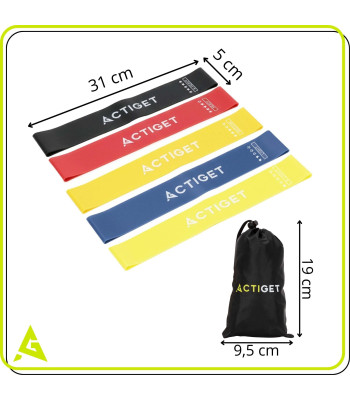 Treeningu Vastupanukummide Komplekt 5 tk ACT0104