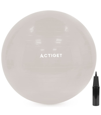 65 cm võimlemispall pilatese ja jooga harjutusteks pumbaga, beež