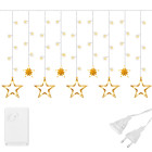 jõulutähtedega kardina valgustus springos cl4133 138 led