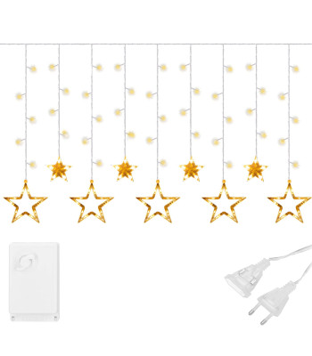 jõulutähtedega kardina valgustus springos cl4133 138 led