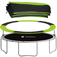 Springos batuudi kaitsekate tp-8ft 244 cm must-roheline