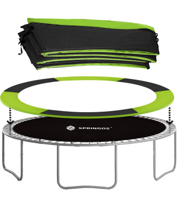 Springos batuudi kaitsekate tp-8ft 244 cm must-roheline