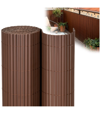 PVC varjestusmatt 500 × 160 cm rõdule, terrassile ja aeda, pruun