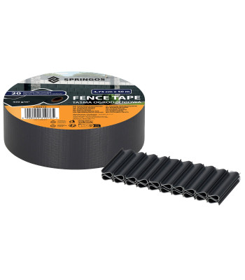 Antratsiitvärvi aiapiirde lint Springos FN0012, 4,75 cm x 50 m, 450 g/m²