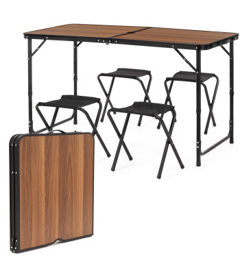 Springos® kokkupandav matkakomplekt laua ja 4 tooliga CS0180