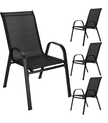 Aiatoolide komplekt, 4 tk, must, Springos® – 73 x 55,5 x 93 cm, GF0117