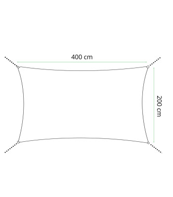 Tumehall päikesevarjupuri Springos® SN0059, 4 x 2 m