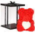 Springos HA7225 punane roosikaru valge südame ja kinkekarbiga, 36 cm