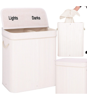 Bambusest pesukorv Springos, HA0160, 100 l