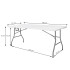 Kokkupandav laud Springos GF0051 180 cm, valge