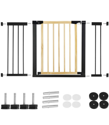 Turvavärav treppidele, pruun-must, Springos SG0012BC, 75–124 cm