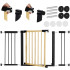Turvavärav treppidele, pruun-must, Springos SG0012BC, 75–124 cm