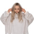 Kapuutsiga tekk, helehall, oversize, Springos HA7322