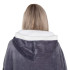 Suur kapuutsiga tekk – hoodie blanket, hall, oversize, Springos HA7328