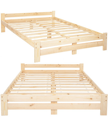 Puidust kaheinimesevoodi, helepruun, Springos BD001 200x160 cm