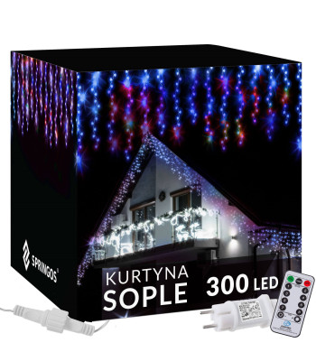 ICINIC valguskardin + kaugjuhtimispult, 300 LED, CL0307