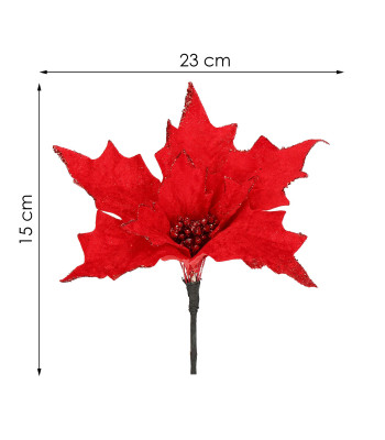 Jõulukaunistus „Poinsettia“ Springos, 23 cm × 15 cm, CA0721