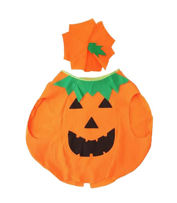 Halloweeni kõrvitsakostüüm mütsiga, 2-osaline, Springos HA5223