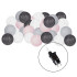 Cotton Balls dekoratiivne elektritoitega valguskett, grafiitvalged, Springos CL0155, 50 LED