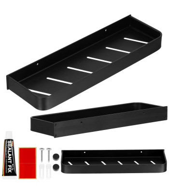 Metallriiul Springos, must, 40 × 12 cm, HA5150