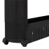 Ratastel riiulikapp Springos HA1017, must, 101,5 × 54 × 12,5 cm