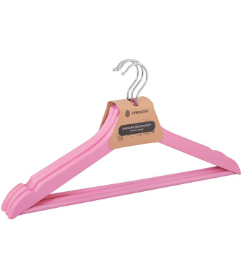 Puidust riidepuud, 3 tk, puuderroosa, Springos HG0006, 43 × 21,5 cm, 13 mm