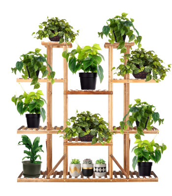 Puidust lillealus Springos 119 cm lillealus 9 riiuliga