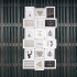 Fotoraam, valge, Springos PF0019, 18 fotole, 101x52 cm