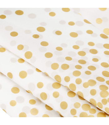 Springos® plekkidekindel laudlina, valge-kuldne, 272 cm × 137 cm, PS0050
