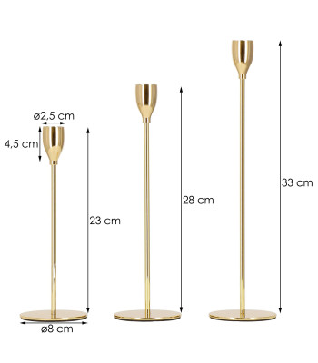 Küünlajalgade komplekt, 3 tk, Springos HA7264