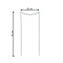 Metallist taimetugi lilledele ja taimedele Springos HA5169 45 cm