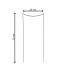 Metallist taimetugede komplekt lilledele ja taimedele Springos HA5170 75 cm