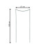 Metallist tugi lilledele ja taimedele, Springos HA5171, 100 cm