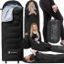 2-in-1 reisimagamiskott, soe matkatekk, must-hall – Springos CS0122, 220x80 cm