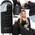 2-in-1 reisimagamiskott, soe matkatekk, must-hall – Springos CS0122, 220x80 cm