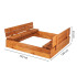 Suletav liivakast pinkide, presendi ja fliisiga Springos SB120SET 120x120 cm