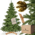 Kunstlik jõulupuu Premium Royal Trees kuusk puidust statiiviga, 180 cm, Springos CT0194