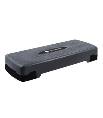 Fitness-step Springos, must, grafiit ja hall, 3-astmeline, FA0203, 10 cm / 15 cm / 20 cm