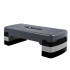Fitness-step Springos, must, grafiit ja hall, 3-astmeline, FA0203, 10 cm / 15 cm / 20 cm