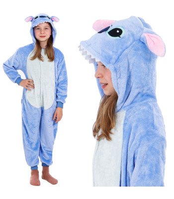 Laste kigurumi-pidžaama Stitch, ühesaline kombinesoon, Springos HA5065, 120–130 cm