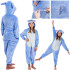 Laste kigurumi-pidžaama Stitch, ühesaline kombinesoon, Springos HA5065, 120–130 cm
